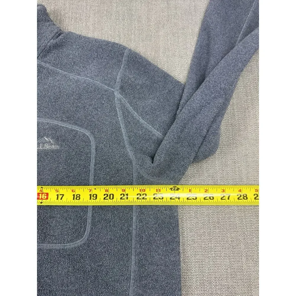 L.L. Bean Fleece Jacket Men’s LT Tall Blue Full Zip Slightly Fitted Hiking Coat